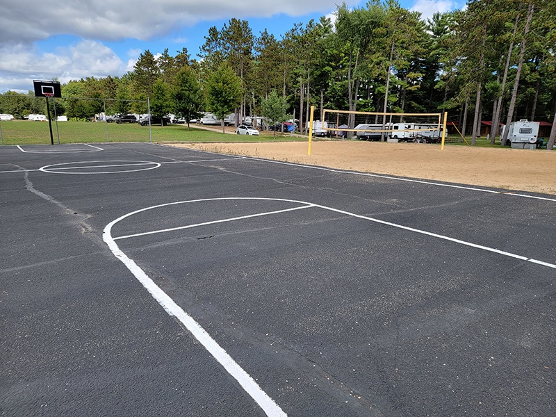 Basketball Court at Eby's Pines RV Campground