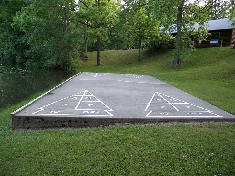 Shuffleboard Courts at Eby's Pines RV Campground